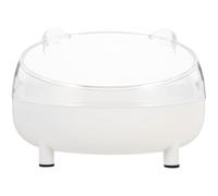 WATIIFUFU Bac à Sable Blanc en Plastique pour Hamster et Petits Animaux, Pratique et Sécurisé pour Jouer et Se Baigner la Maison Animalerie