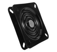 WATIIFUFU Base Pivotante pour Meubles 5 Pouces en Acier Noir Roulements à Billes, Plaque Pivotante Robuste 2 MM D’Épaisseur, Pivot 360° pour Chaise de Bureau, Tabouret de Bar et Canapé
