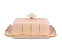 WATIIFUFU Beurrier en Céramique avec Couvercle Boîte à Beurre Réutilisable Rectangulaire Couleur Kaki Plat à Fromage et Beurre Cuisine Conserve la Fraîcheur au Réfrigérateur Usage