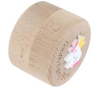 WATIIFUFU Boîte à Dents en Bois Sculpté 3d Grosse Capacité, Design Charmant et Délicat, Boîte de Rangement pour Dents de Lait pour Filles et Parents