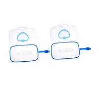 WATIIFUFU Boîte De 2 Pièces Boîte De Mouchoirs Humides Love Bébé Trousse De Voyage Pour Lingettes Porte-sucette Lingettes à L'eau Lingettes Pour Bébés Blue Plastique Polypropylène