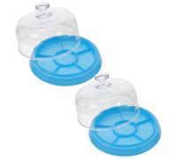 WATIIFUFU Boîte de Rangement 2pcs Couvercle Anti-poussière pour Accessoires de Montre, Plastique, 6 Compartiments, pour Réparation et Entretien Horloger