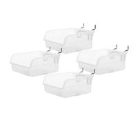 WATIIFUFU Boîte de Rangement Plastique pour Panneau Perforé 4pcs, Solution Pratique et Facile à Utiliser pour Vis et Outils, pour Ateliers de Réparation Automobile