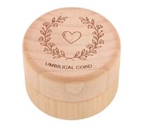WATIIFUFU Boîte de Souvenirs pour Cordon Ombilical de Bébé en Bois Beige Finition sans Éclats, Rangement Sécurisé et Fermeture Silencieuse, pour Commode de Chambre D'garçon et Filles