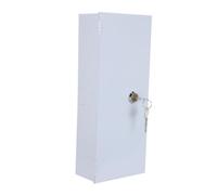 WATIIFUFU Boîtier de Protection pour Prises Électriques Extérieur en Fer Blanc 60 Cm, Boîte Verrouillable 3 Emplacements sans Fond, Cache-prises Étanche pour Terrasse et Jardin, Sécurité