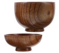 WATIIFUFU Bol à Soupe Miso Japonerie en Bois avec Couvercle Bol à Riz Pratique et Réutilisable Polyvalent Cuisine Japonaise et Asiatique Vaisselle Traditionnelle Solide