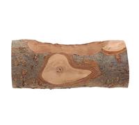 WATIIFUFU Bol en Bois Marron pour Hamster et Petits Animaux, Bol Simple Style Double Compartiment, pour Nourrir et Abreuver en Cage