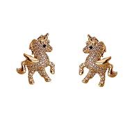 WATIIFUFU Boucles D'oreilles Licorne Minimalistes pour Filles et Femmes Clous Adaptées Peau Sensible Présent et Usage Quotidien