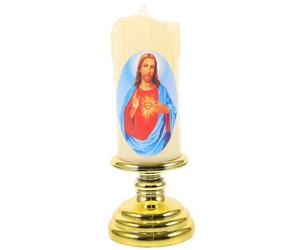 WATIIFUFU Bougie LED Flameless Décorative pour Prières Catholiques Lumière Électronique Émissive Parfaite pour Églises Et Décorations Intérieures avec Effet De Flamme Fonctionne sur