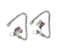 WATIIFUFU Bracelet Puzzle Autismes Chic Alliage Zinc Léger 2 Pcs Sensibilisation Main Garçon Et Filles Présent