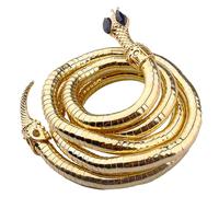 WATIIFUFU Bracelet Serpent Souple et Flexible en Métal Argenté Manchette Punk pour Femmes Collier Ras-du-cou Bijou Serpent Multi-usages Ajustable Enroulé