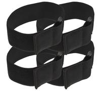 WATIIFUFU Brassard de Sport Élastique Noir 4 Pièces en Matériau Synthétique Sangle de Serrage Résistante à L'Usure pour Entraînement et Camion