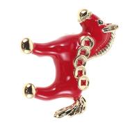 WATIIFUFU Broche Cheval Rouge Vintage en Cuivre, Épingle à Robe Rétro, Pin's Animal pour Hommes et Femmes, Accessoire Mode pour Costumes, Châles et Écharpes, Finition Tissée, Léger