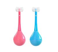 WATIIFUFU Brosse à Dents et Apprentissage Facile pour Garçon et Filles 2pcs Poils Souples en Silicone et Design Gobelet Innovant Nettoyage Profond