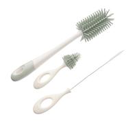 WATIIFUFU Brosse de Nettoyage pour Biberon Silicone Résistant Chaleur avec Manche Long Ensemble Pratique Vert pour Tétine et Bouteille