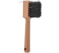 WATIIFUFU Brosse sans Bavure Cheval Manche en Bois et Acier Inoxydable , Outil de Ferrage Cure Pied Cheval Brosse Facile à Ranger pour Chevaux et Bovins
