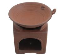 WATIIFUFU Brûleur à Cire en Argile Style Japonerie Minimaliste pour Base de Chauffe-théière Distribution de Chaleur Uniforme, pour Bureaux et Salons de Thé