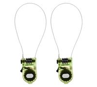 WATIIFUFU Câble Antivol en Acier Rétractable 2 Pcs Antivol de Sécurité Transparent Vert pour Skis et Équipements de Plein Air pour Poussette et Trottinette Électrique Usage