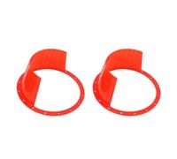 WATIIFUFU Cache-Haut-Parleur Lot de 2 Étanche 6, 5 Pouces Voiture de Abs | Rouge, pour Haut-parleurs Audio de Véhicule, Bagues de Fixation Résistantes à L’usure