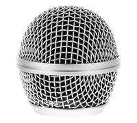 WATIIFUFU Cache-micro en Métal Argenté pour Microphone, Protège les Dommages et Réduit le Vent, Grille de Remplacement Élégante et Moderne pour Tête de Micro