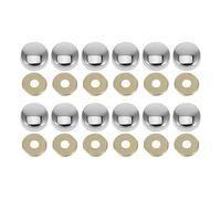 WATIIFUFU Cache-vis avec Rondelle Incluse Décoratif Vis D'expansion en Fer et Cuivre Argenté Installation Facile Décoration Bureau Moderne pour Adapté pour Fenêtres et Armoires