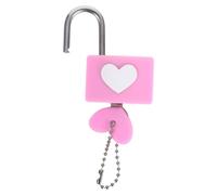 WATIIFUFU Cadenas à Clé de Cœur Rose Petit Cadenas Mignon en Métal pour Amoureux Présent Romantique pour Mariage Anniversaire Voyage et Bagage Serrure Décorative