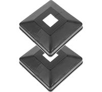 WATIIFUFU Capuchons de Poteaux de Clôture 20X20 CM en Plastique Lot de 2 Pièces Couvre-Pieds Modulaires pour Rambarde D’Escalier et Balcon Protection Décorative Résistante et Facile à