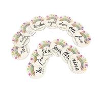 WATIIFUFU Cartes Mensuelles En Pour Bébés 14 Pièces Accessoires Pour Jalons Pour Photos De Naissance Naturel Décoration D'anniversaire Pour Nouveaux Parents