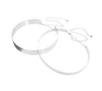 WATIIFUFU Ceintures Larges Métalliques Vintage Pour Femme, Accessoires Métalliques Argentés, Ceintures Habillées 2 Pièces, Style Polyvalent Pour Robe, Jupe Et Manteau, Taille Unique