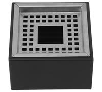 WATIIFUFU Cendrier Carré Grand Format en Acier Inoxydable Coupe-Vent Cendrier Ménager Anti-Vol de Cendres pour Bureau et Salon Accessoire de Table Résistant et Facile à Nettoyer