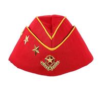 WATIIFUFU Chapeau de Capitaine Rouge Forme Bateau en Tissu Finement Cousu, Confortable à Porter pour Performances de Danse et Autres Événements Décoratifs