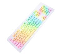 WATIIFUFU Clavier écanique 104 Touches Ensemble De Keycaps Coloré PBT Transparent Remplacement Décoratif pour Clavier écanique Design Arc en Ciel Compatible avec La Plupart des