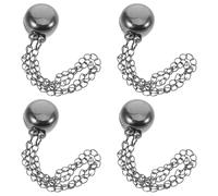 WATIIFUFU Clips Magnétiques Accessoires Pratiques Lot de 4 pour Vêtements en Alliage Noir, Fixation Sécurisée pour Ourlets de Pantalon et Manches pour Hijab et T-shirts