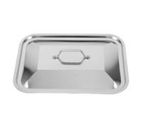 WATIIFUFU Cloche Plancha Rectangulaire en Acier Inoxydable avec Poignée Pratique, Couvercle de Protection Anti-projections pour Plaque de Cuisson à Poisson, Usage Domestique et Pique-niques