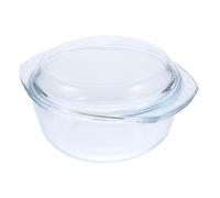 WATIIFUFU Cocotte En Verre Avec Couvercle 1,5l Plat De Cuisson Rond En Verre Pour Micro-ondes Ustensiles Cuisine Résistant Chaleur Maison Repas