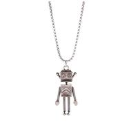 WATIIFUFU Collier Pendentif Chaîne de Cou Robot Rétro en Alliage Antenne, Style Vintage Chic, Flexibilité et Durabilité pour Décoration de Cou Lors de Dîners Festifs