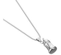 WATIIFUFU Collier Pendentif de Flacon de Parfum en Acier Titane Chaîne Carrée Perle pour Femme et Homme Collier Bouteille pour Liquide Accessoire Mode Polyvalent