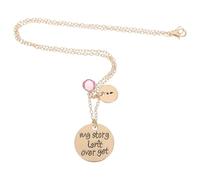 WATIIFUFU Collier Pendentif en Alliage Or à Lettres, Bijou D'encouragement