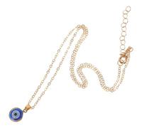 WATIIFUFU Collier Style Turc Unique Amulette Œil Bleu en Alliage Chaîne Réglable pour Éviter la Malchance pour Décorer ou Espace Intérieur