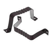 WATIIFUFU Colliers de Serrage en Alliage D’aluminium pour Tuyaux D’écoulement D’eau 80x100 Mm, Lot de 2 Supports Robustes pour Fixation Murale, Sangle de Canalisation de Gouttière