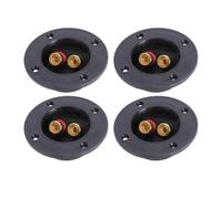 WATIIFUFU Connecteur de Borne de Haut-Parleur en Plastique Noir Lot de 4 Sets de Sets de Facile à Installer Transfert de Signal pour Accessoires Audio