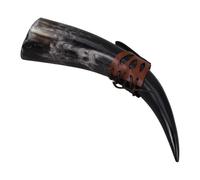 WATIIFUFU Corne à Boire Viking en Corne Authentique avec Ceinture Pu, Grosse Capacité, Coupe Médiévale Vintage pour Hydromel, Bière, Décor Artistique pour Fêtes et Maison Couleur Aléatoire