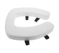 WATIIFUFU Coussin de Siège de Toilette Rehaussé 4,3 Cm Imperméable Blanc Rembourrage Moelleux et Fixation Sécurisée, Rehausseur pour Personnes Âgées, Usage Domestique et Aides la Mobilité