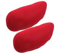 WATIIFUFU Coussinet de Béquille Axillaire Respirant en Maille Rouge, Rembourrage Mousse Épaisse 21 X 8,5 X 8,2 Cm, Paire de Housses de Remplacement Confortables pour Béquilles D'avant-bras,