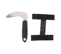 WATIIFUFU Couteau Cuisine en Acier Inoxydable Poignée Antidérapante et Lame Sécurisée Arrondie, Ustensile Adapté Sangle pour Personnes Âgées et Handicapées, Aide la Réhabilitation