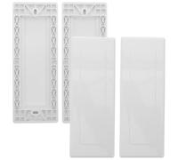 WATIIFUFU Couvercle de Finition Électrique Plaque D'obturation Blanche 118 Type en Plastique Blanc Lot de 4 Pièces Cache Prise Murale Polyvalent pour Boîtes de Jonction Murales