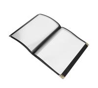 WATIIFUFU Couverture de Menu Transparente en Pvc Design Moderne 8 Pages 16 Vues, Pratique et Élégante et Protection Optimale pour Restaurant et Bar