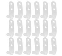 WATIIFUFU Crochets pour Bâche de Remorque 50X13X25 MM Lot de 40 set de Pièces Blanc Vis et Chevilles Crochets Robustes et Pinces Anti-Vibration pour Fixation Sécurisée Adaptés au