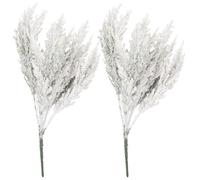 WATIIFUFU Décoration en Fausse Feuille de Pin Artificielle 2pcs en PE, Branches de Pin de Noël Réalistes, Résistantes et Adaptées pour Intérieur et Extérieur en Hiver