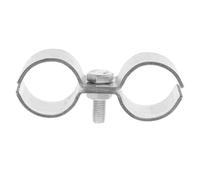 WATIIFUFU Double Tube Pipe Clamp Fixation Fer Galvanisé Ømm Collier de Serrage Robuste pour Bateaux et Étagères Clip de Fixation Polyvalent pour Tuyaux et Câbles